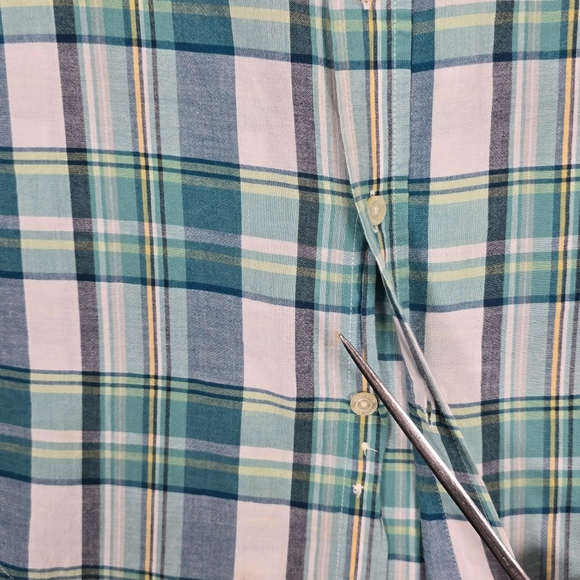 Vintage Woolrich Men's Green  Plaid Short Sleeve Button Up Shirt Size M - Picture 4 of 11